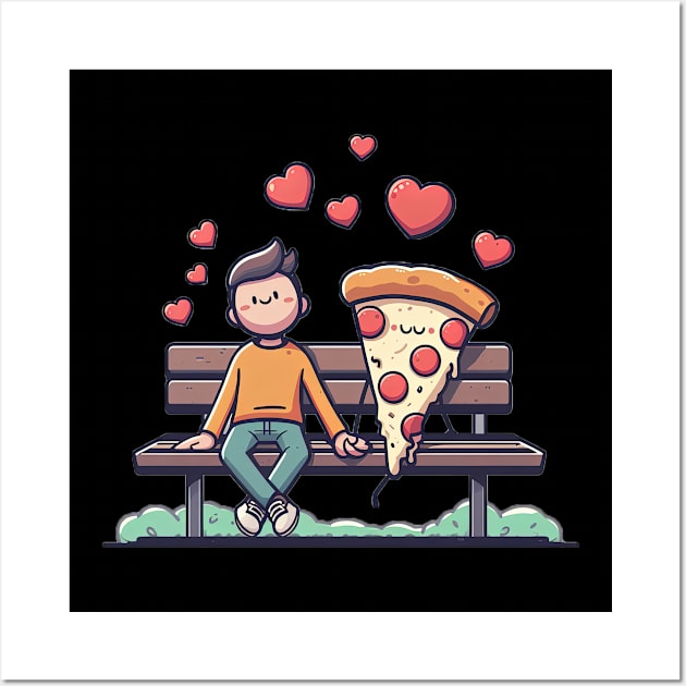 In a Relationship with Pizza. Sorry, Humans Wall Art by TeeChill Designs